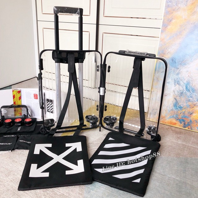 OFF-WHITE X RIMOWA聯名透明箱 RIMOWA日默瓦行李箱四輪拉杆箱 gdx1236